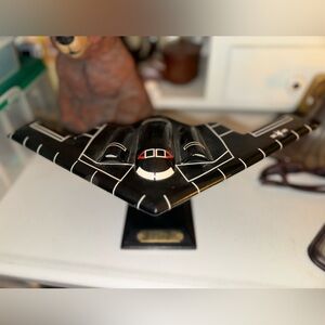 Black and White Model B-2 Stealth Aircraft
